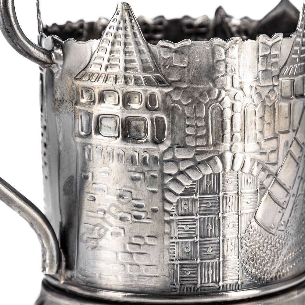 Подстаканник никелированный с чернью «Богатырская застава» Подстаканник никелированный с чернью «Богатырская застава»