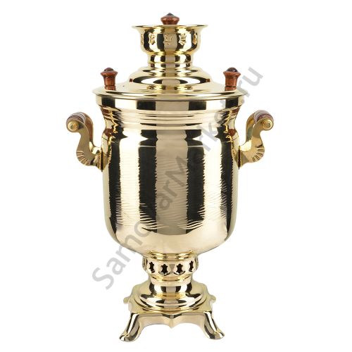 Самовар на дровах 2,8 литра формы «Банка», золотой, категория «Люкс» Самовар на дровах 2,8 литра формы «Банка», золотой, категория «Люкс»