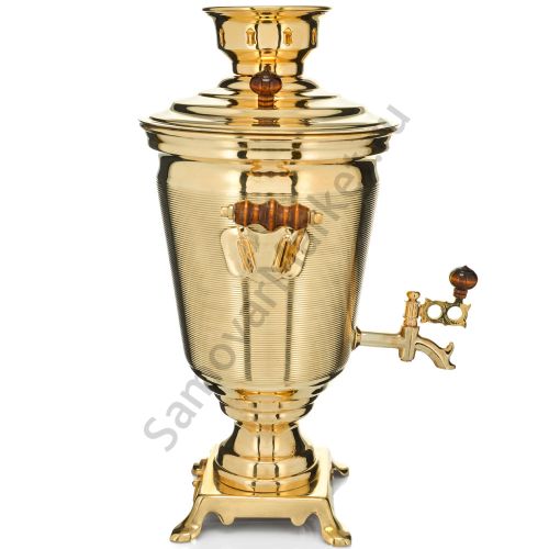 Самовар электрический 4 литра формы «Рюмка с вибронакаткой», золотой, категория «Стандарт»