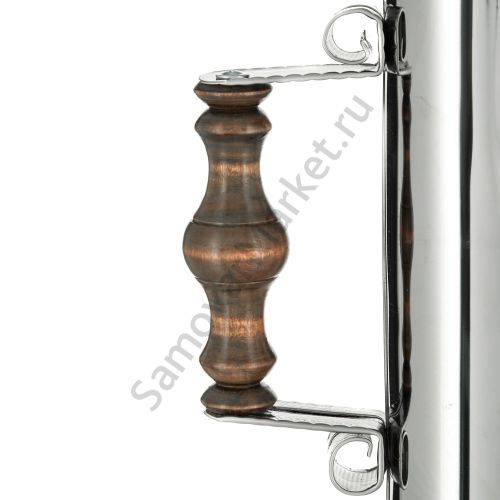 Труба для самовара серебристая с деревянной, состаренной ручкой в ассортименте 