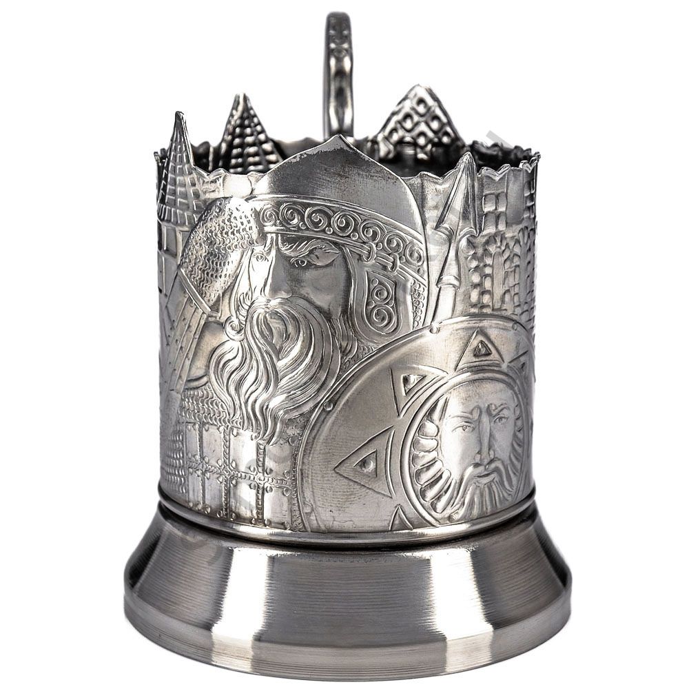 Подстаканник никелированный с чернью «Богатырская застава» Подстаканник никелированный с чернью «Богатырская застава»