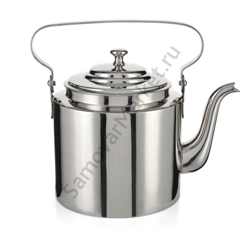 Чайник антикварный  3,5 литра, Кольчугино, серебристый 