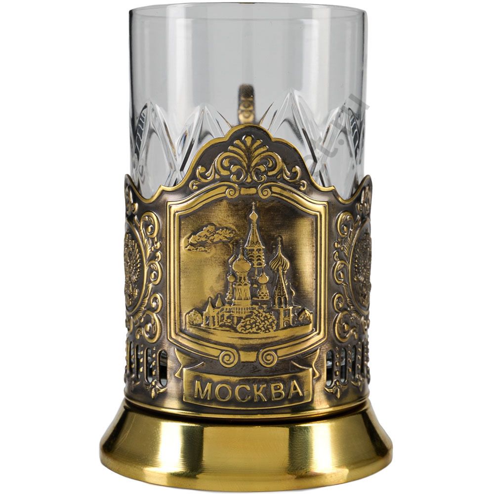 Подстаканник латунный «Храм Василия Блаженного» Подстаканник латунный «Храм Василия Блаженного»