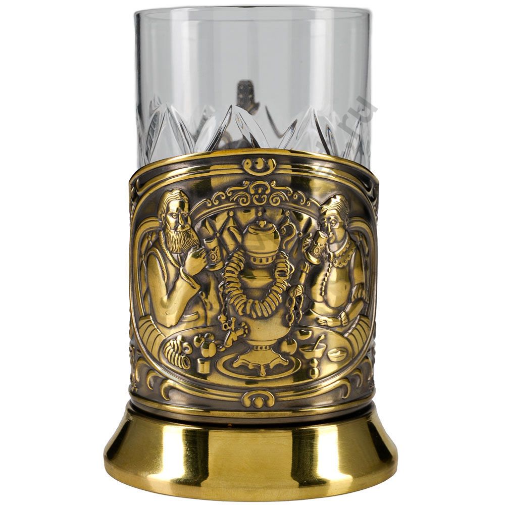 Подстаканник латунный «Русское чаепитие» Подстаканник латунный «Русское чаепитие»