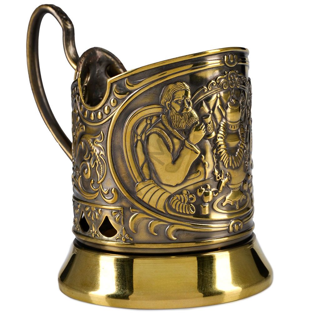 Подстаканник латунный «Русское чаепитие» Подстаканник латунный «Русское чаепитие»