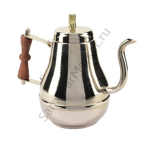 Чайник заварочный для самовара большой 1 литр, серебристый