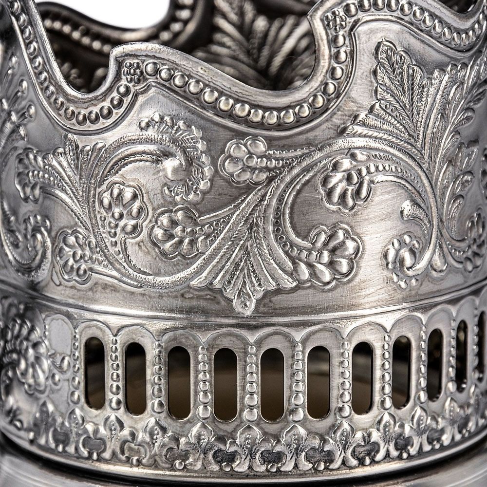 Подстаканник никелированный с чернью «Глухарь» Подстаканник никелированный с чернью «Глухарь»