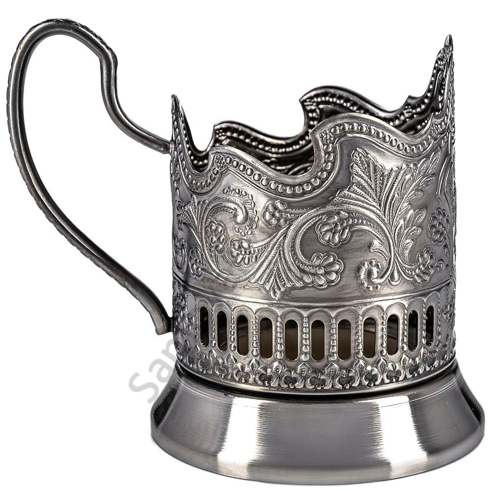 Подстаканник никелированный с чернью «Глухарь» Подстаканник никелированный с чернью «Глухарь»