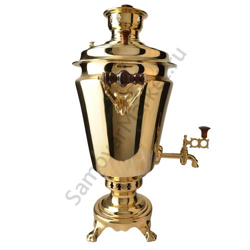 Самовар на дровах 7 литров формы «Рюмка», золотой, категория «Люкс» Самовар на дровах 7 литров формы «Рюмка», золотой, категория «Люкс»