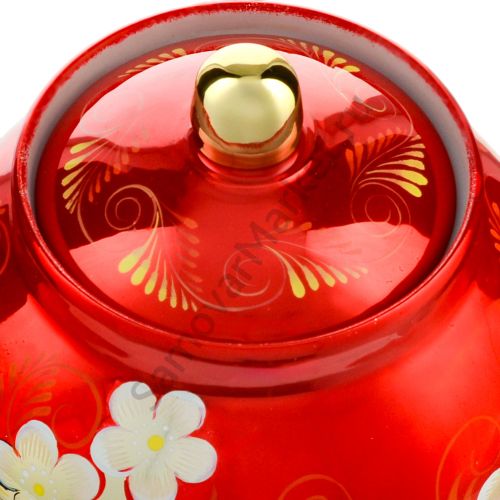 Сахарница с художественной росписью «Кудрина красная» Сахарница с художественной росписью «Кудрина красная»