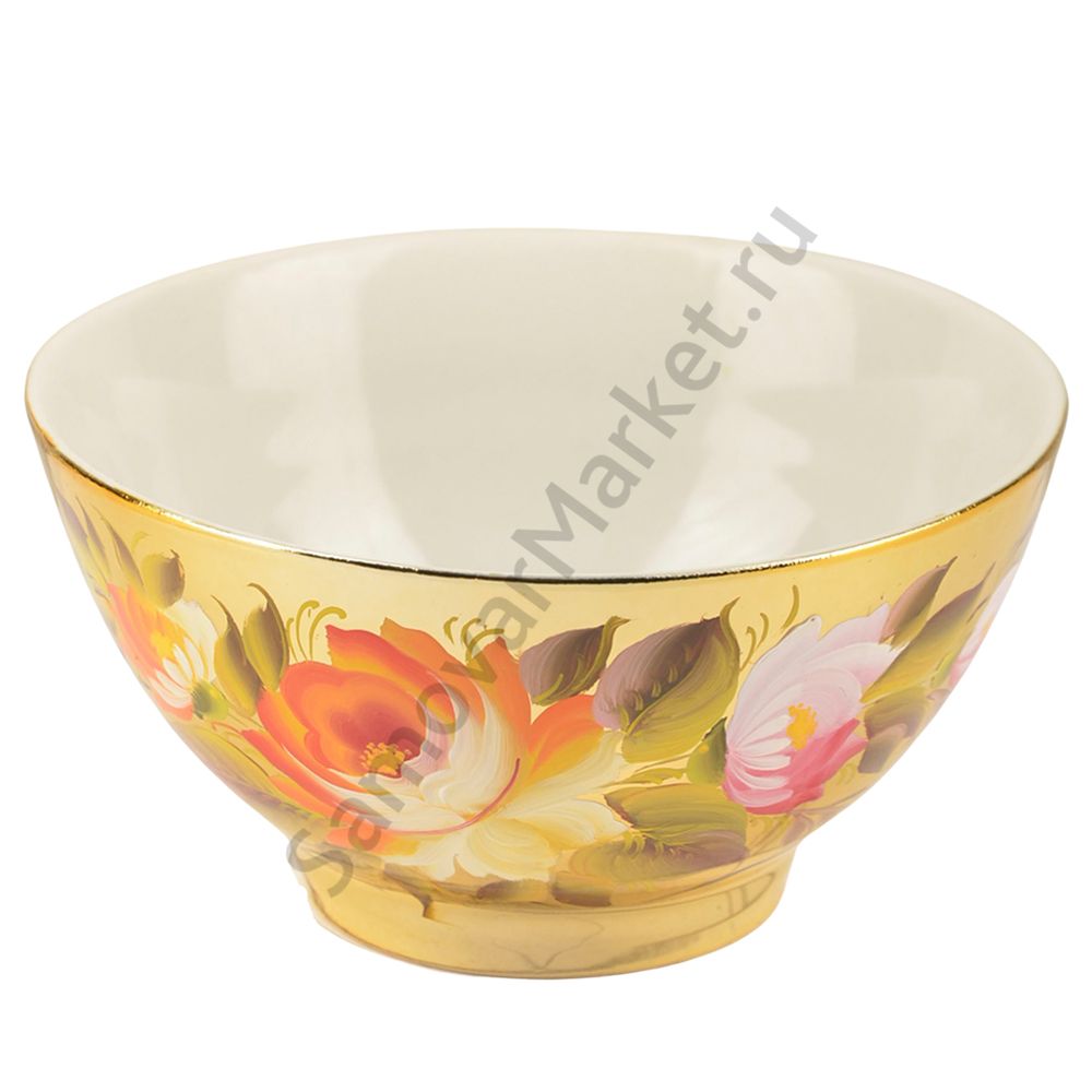 Капельник для самовара большой с художественной росписью «Пионы на золотом» Капельник для самовара большой с художественной росписью «Пионы на золотом»