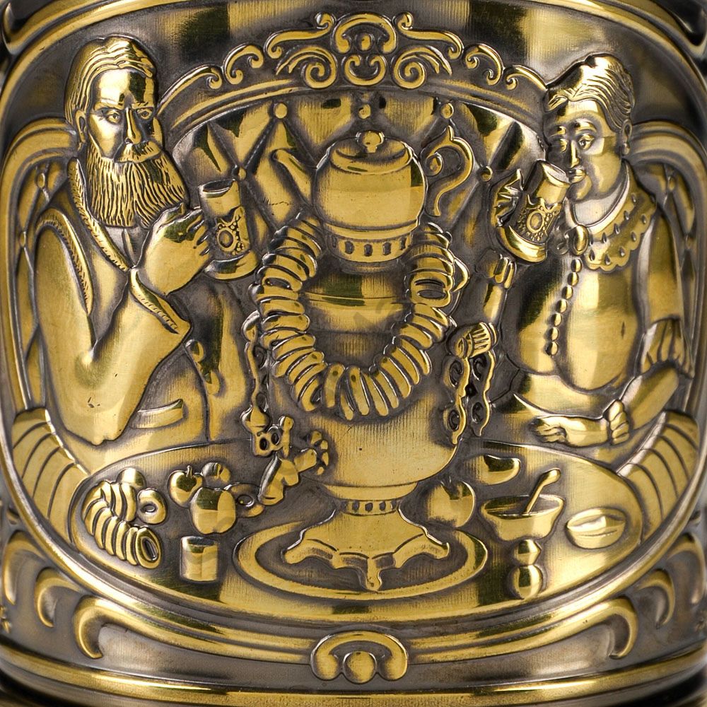 Подстаканник латунный «Русское чаепитие» Подстаканник латунный «Русское чаепитие»