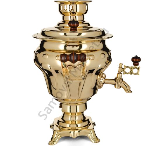 Самовар электрический 3 литра формы «Груша», золотой, категория «Стандарт»