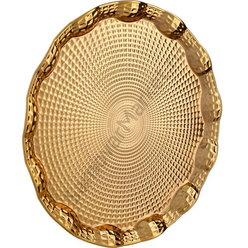 Поднос для самовара круглый, рельефный