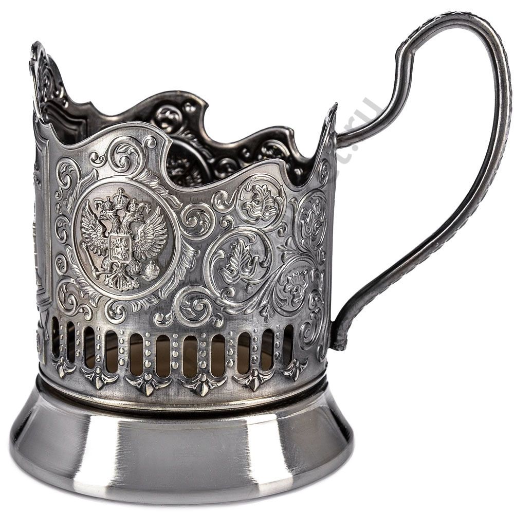 Подстаканник никелированный с чернью «Спасская башня» Подстаканник никелированный с чернью «Спасская башня»