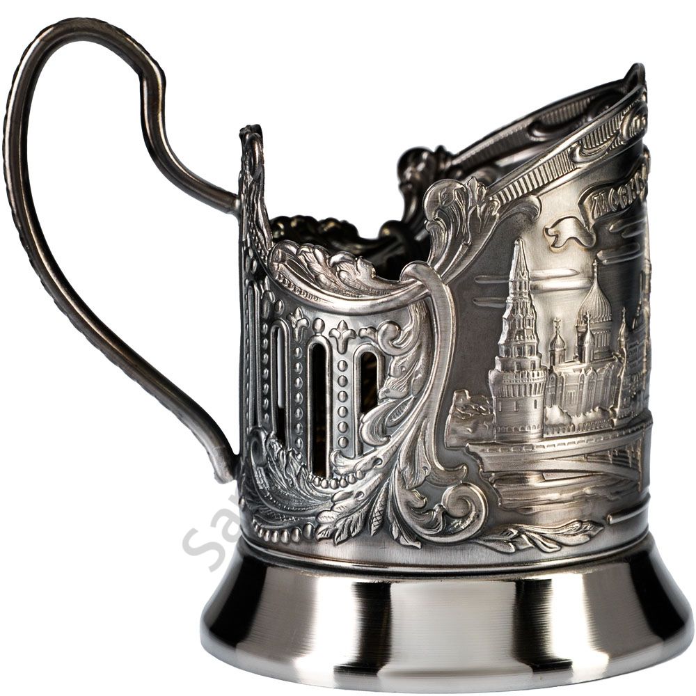 Подстаканник никелированный с чернью «Москва» Подстаканник никелированный с чернью «Москва»