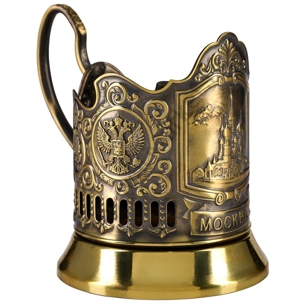 Подстаканник латунный «Храм Василия Блаженного» Подстаканник латунный «Храм Василия Блаженного»