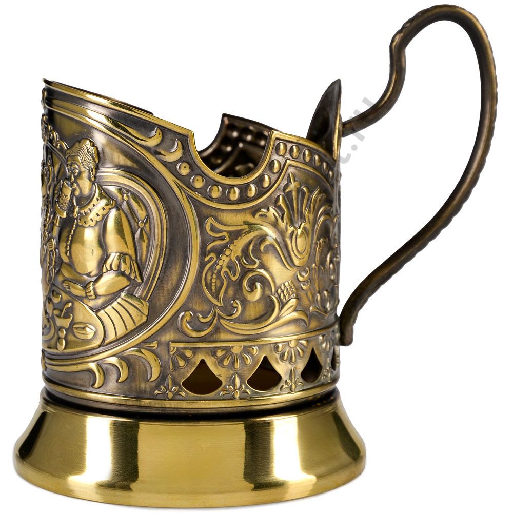 Подстаканник латунный «Русское чаепитие» Подстаканник латунный «Русское чаепитие»