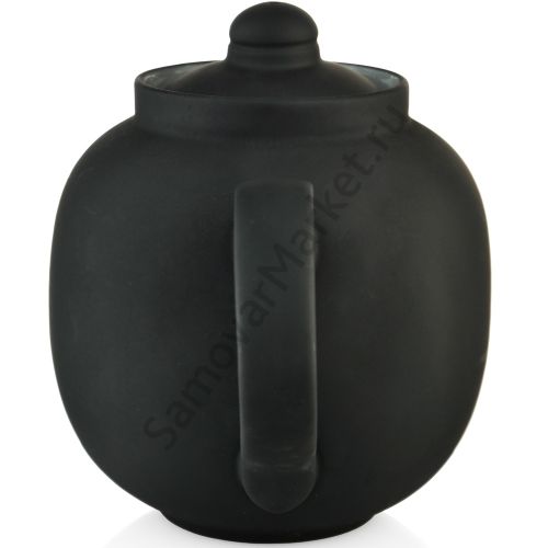 Чайник большой заварочный фарфоровый для самовара, 1,4 литра, «Графит» 