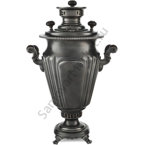 Самовар антикварный на дровах 5 литров формы «Рюмка гранная» Кольчугино, «Графит», эксклюзив