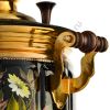 Самовар электрический 10 л. с художественной росписью «Ромашки с клевером на чёрном» формы «Банка» Самовар электрический 10 л. с художественной росписью «Ромашки с клевером на чёрном» формы «Банка»