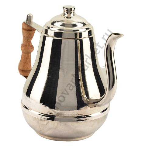 Чайник заварочный для самовара большой 1 литр, серебристый
