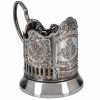 Подстаканник никелированный с чернью «Отечество, Долг, Честь» Подстаканник никелированный с чернью «Отечество, Долг, Честь»