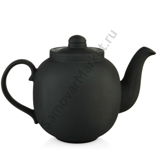 Чайник большой заварочный фарфоровый для самовара, 1,4 литра, «Графит» 