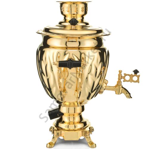 Самовар электрический 3 литра формы «Жёлудь» с защитой ТЭН, литьё, золотой Самовар электрический 3 литра формы «Жёлудь» с защитой ТЭН, литьё, золотой