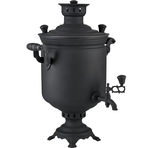 Самовар комбинированный 7 литров формы «Банка», категория «Эксклюзив», «Графит»