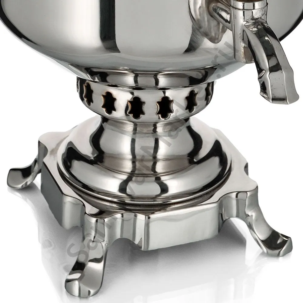 Самовар на дровах 5 литров формы «Банка гладкая», серебристый Самовар на дровах 5 литров формы «Банка гладкая», серебристый