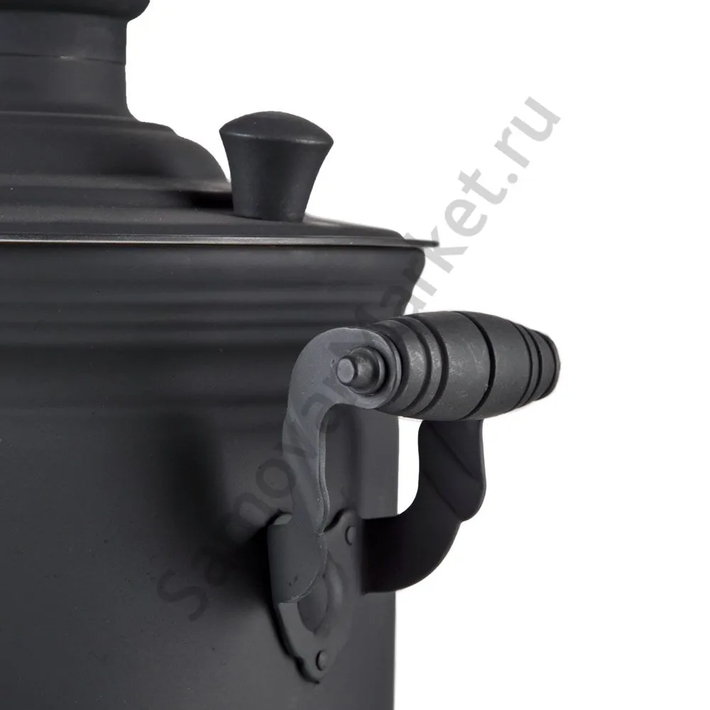 Самовар комбинированный 7 литров формы «Банка», категория «Эксклюзив», «Графит»