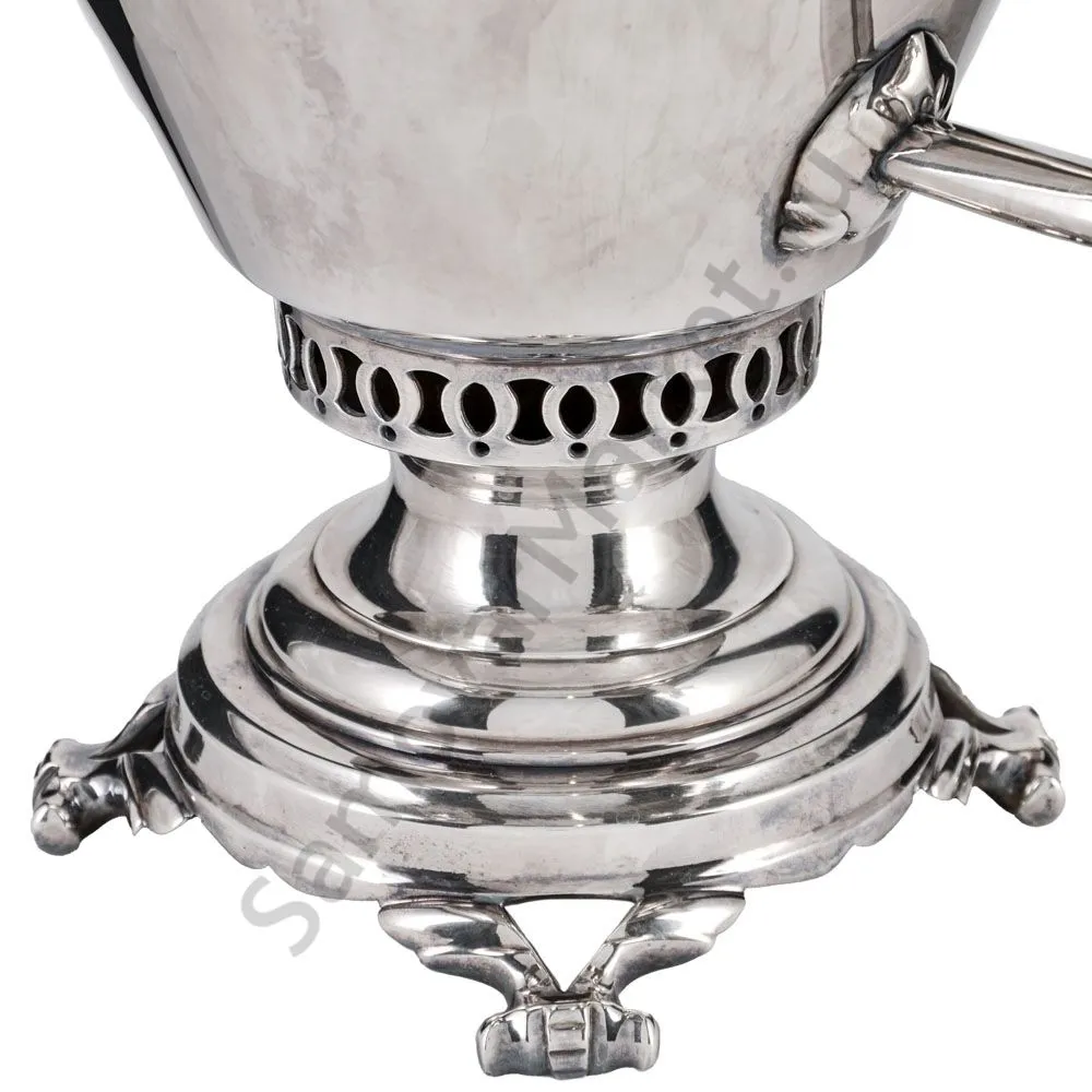 Самовар антикварный на дровах 5 литров формы «Ваза» братьев Воронцовых, серебрение