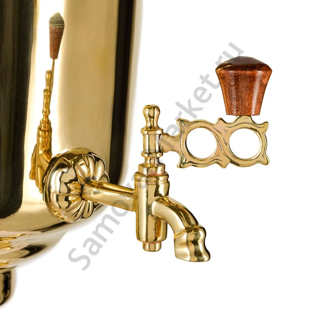 Самовар на дровах 7 литров формы «Банка», золотой, категория «Люкс» Самовар на дровах 7 литров формы «Банка», золотой, категория «Люкс»