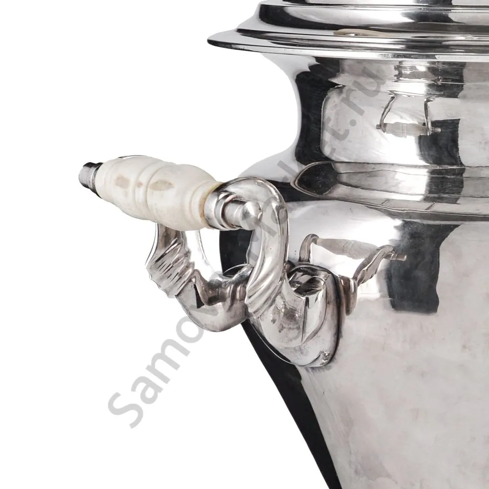 Самовар антикварный на дровах 5 литров формы «Ваза» братьев Воронцовых, серебрение