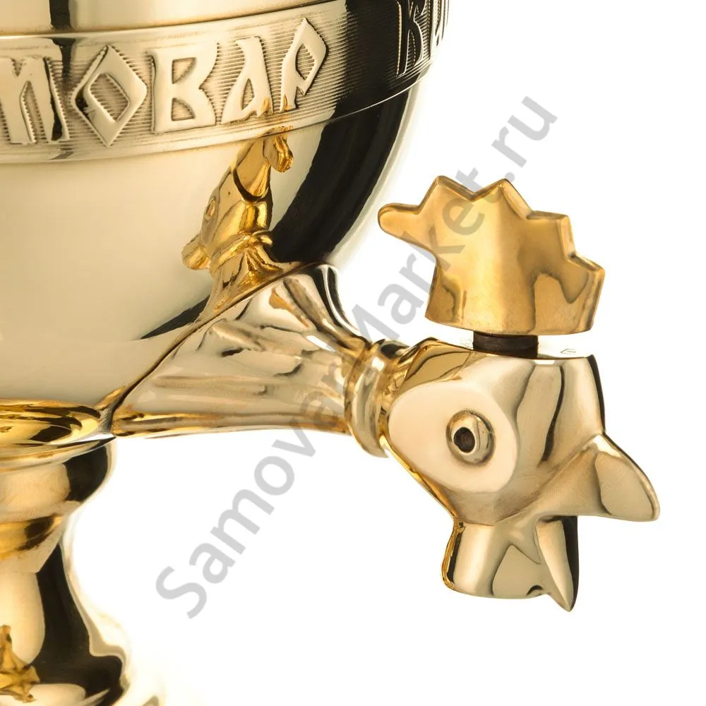 Самовар электрический 3 литра «Золотой петушок», золотой