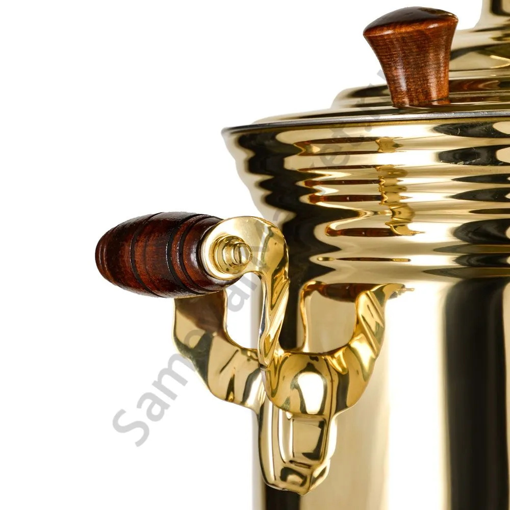 Самовар на дровах 7 литров формы «Банка», золотой, категория «Люкс» Самовар на дровах 7 литров формы «Банка», золотой, категория «Люкс»