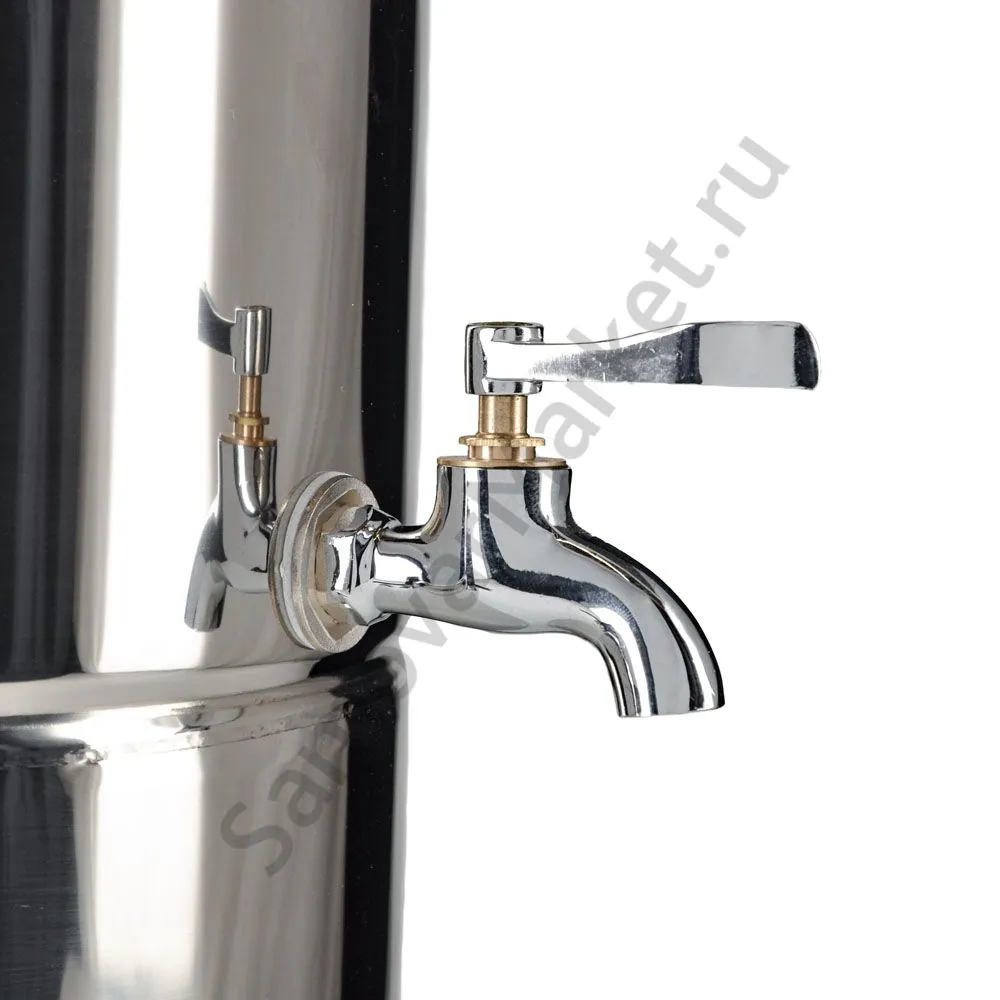 Самовар на дровах туристический 10 литров формы «Банка» с трубой, нержавеющая сталь, серебристый Самовар на дровах туристический 10 литров формы «Банка» с трубой, нержавеющая сталь, серебристый