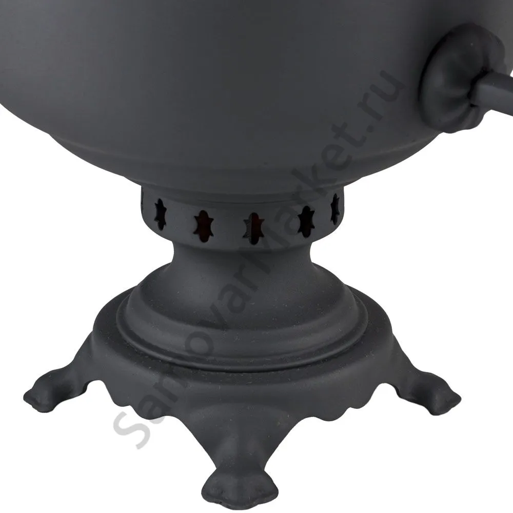 Самовар комбинированный 7 литров формы «Банка», категория «Эксклюзив», «Графит»