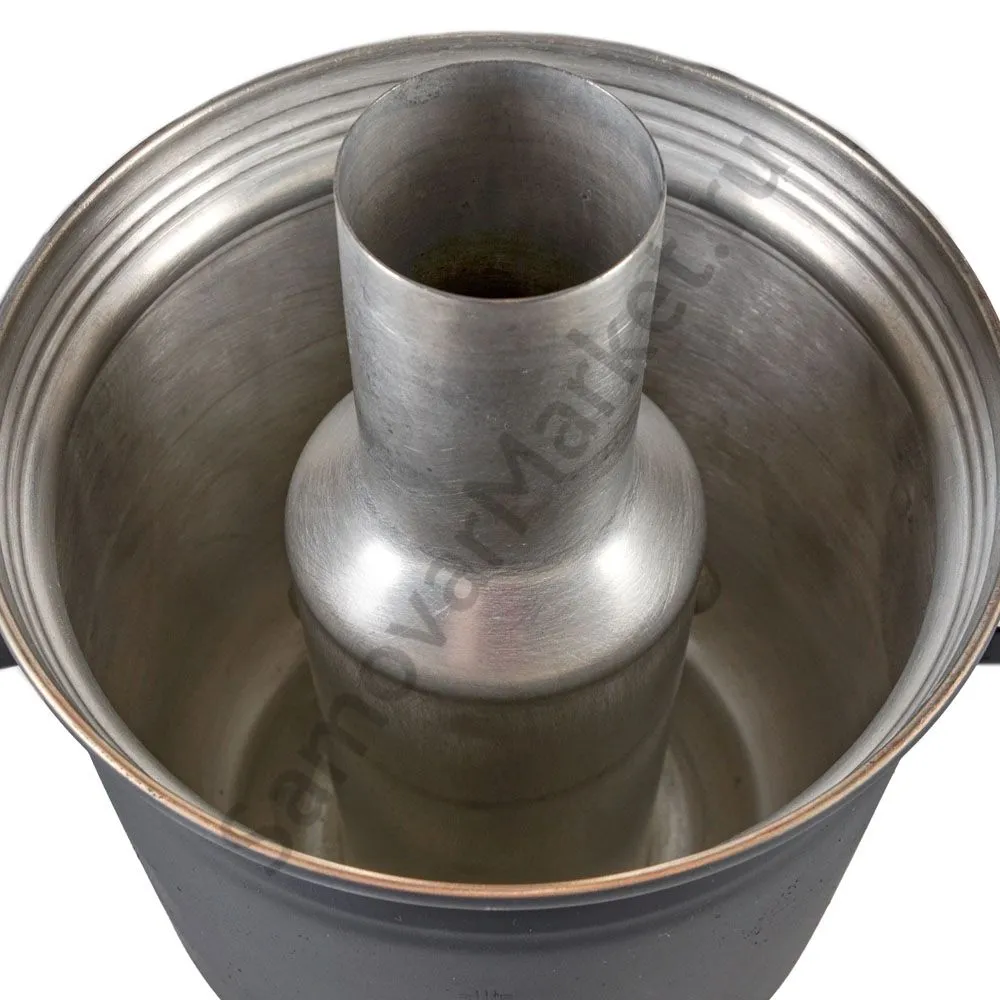 Самовар комбинированный 7 литров формы «Банка», категория «Эксклюзив», «Графит»