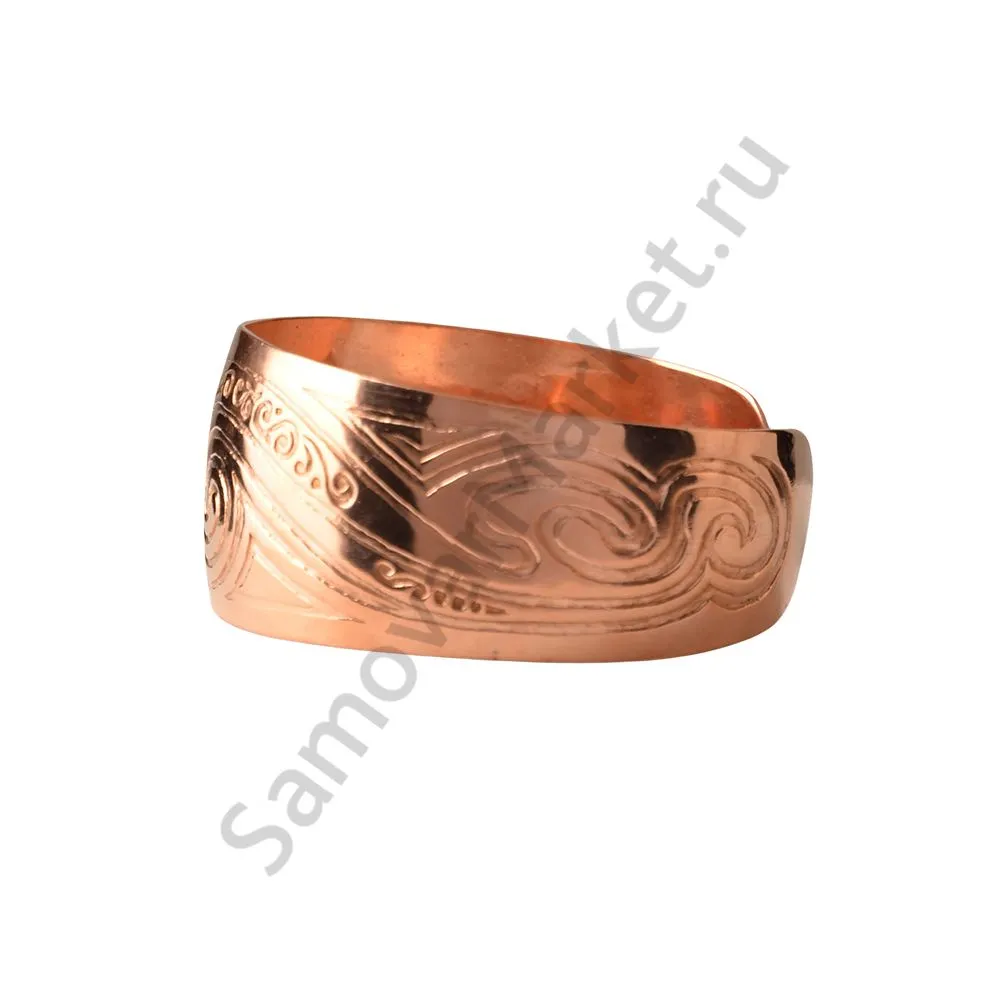 Браслет медный «Узоры»