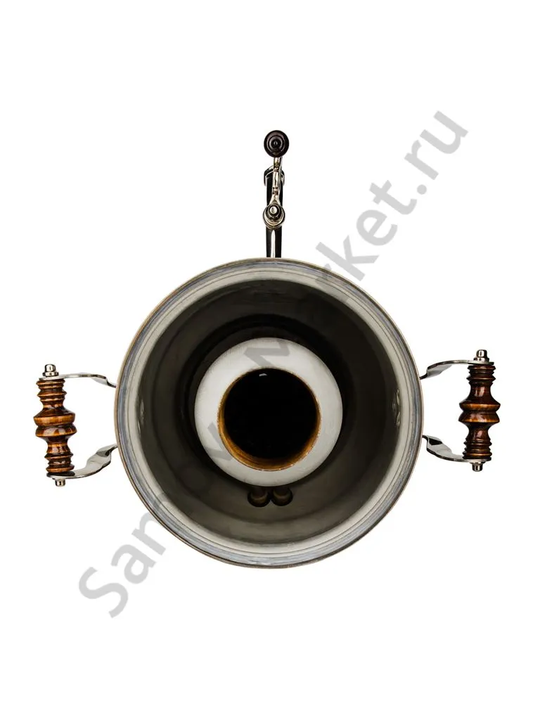 Самовар комбинированный 5 литров формы «Банка», золотой, категория «Люкс»