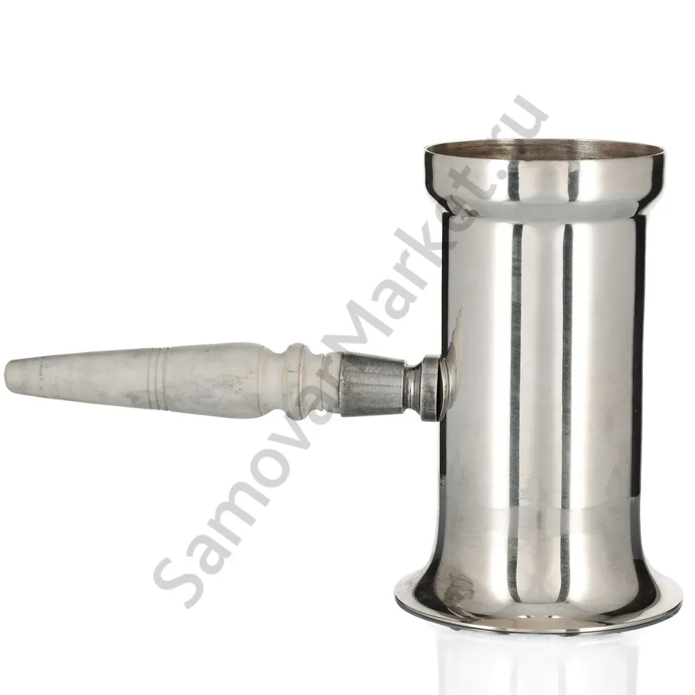 Самовар антикварный на дровах 3 литра формы «Рюмка» Братьев Петровых,фурнитура кость,посеребрённый 