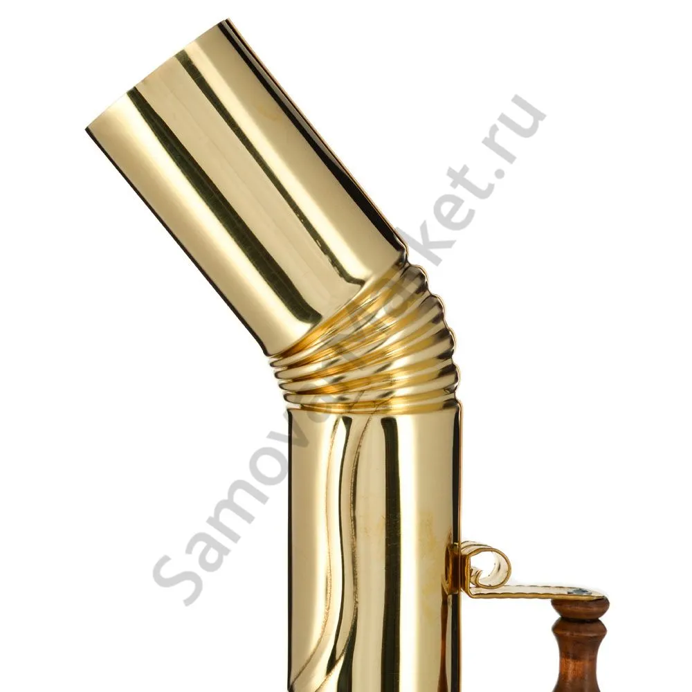Труба для самовара золотая с состаренной деревянной ручкой в ассортименте  Труба для самовара золотая с состаренной деревянной ручкой в ассортименте
