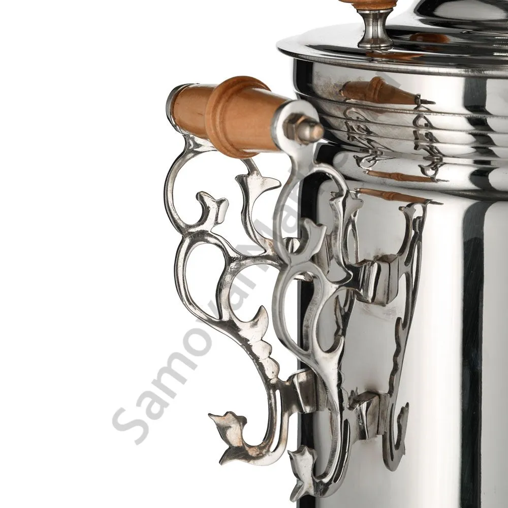 Самовар на дровах 5 литров формы «Банка гладкая», серебристый Самовар на дровах 5 литров формы «Банка гладкая», серебристый