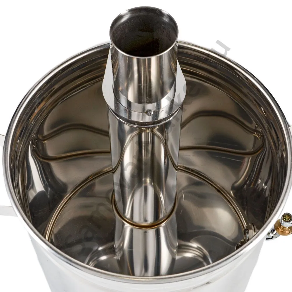 Самовар на дровах туристический 10 литров формы «Банка» с трубой, нержавеющая сталь, серебристый Самовар на дровах туристический 10 литров формы «Банка» с трубой, нержавеющая сталь, серебристый