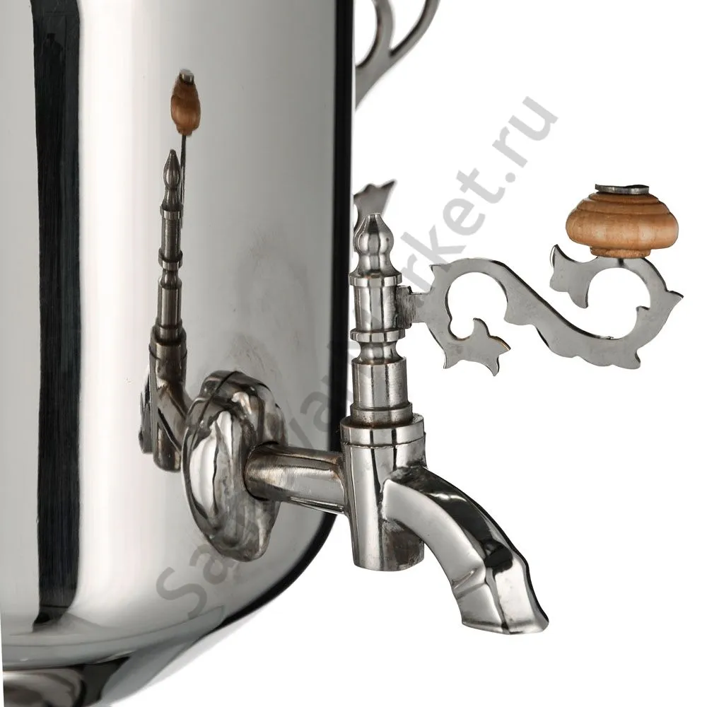 Самовар на дровах 5 литров формы «Банка гладкая», серебристый Самовар на дровах 5 литров формы «Банка гладкая», серебристый