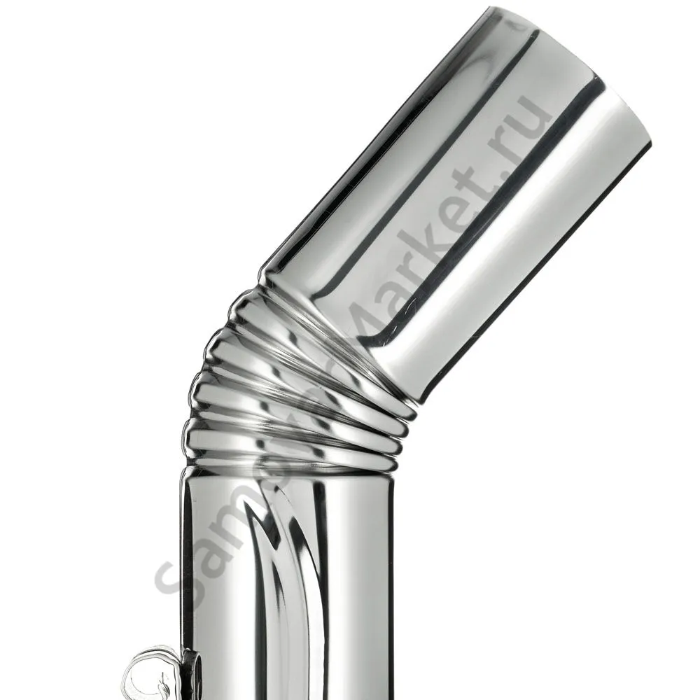 Труба для самовара серебристая с деревянной, состаренной ручкой в ассортименте 