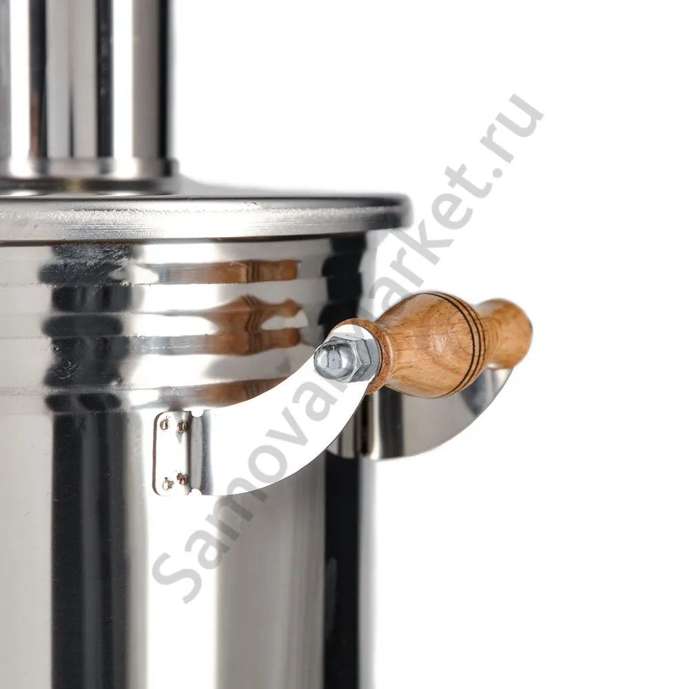 Самовар на дровах туристический 10 литров формы «Банка» с трубой, нержавеющая сталь, серебристый Самовар на дровах туристический 10 литров формы «Банка» с трубой, нержавеющая сталь, серебристый