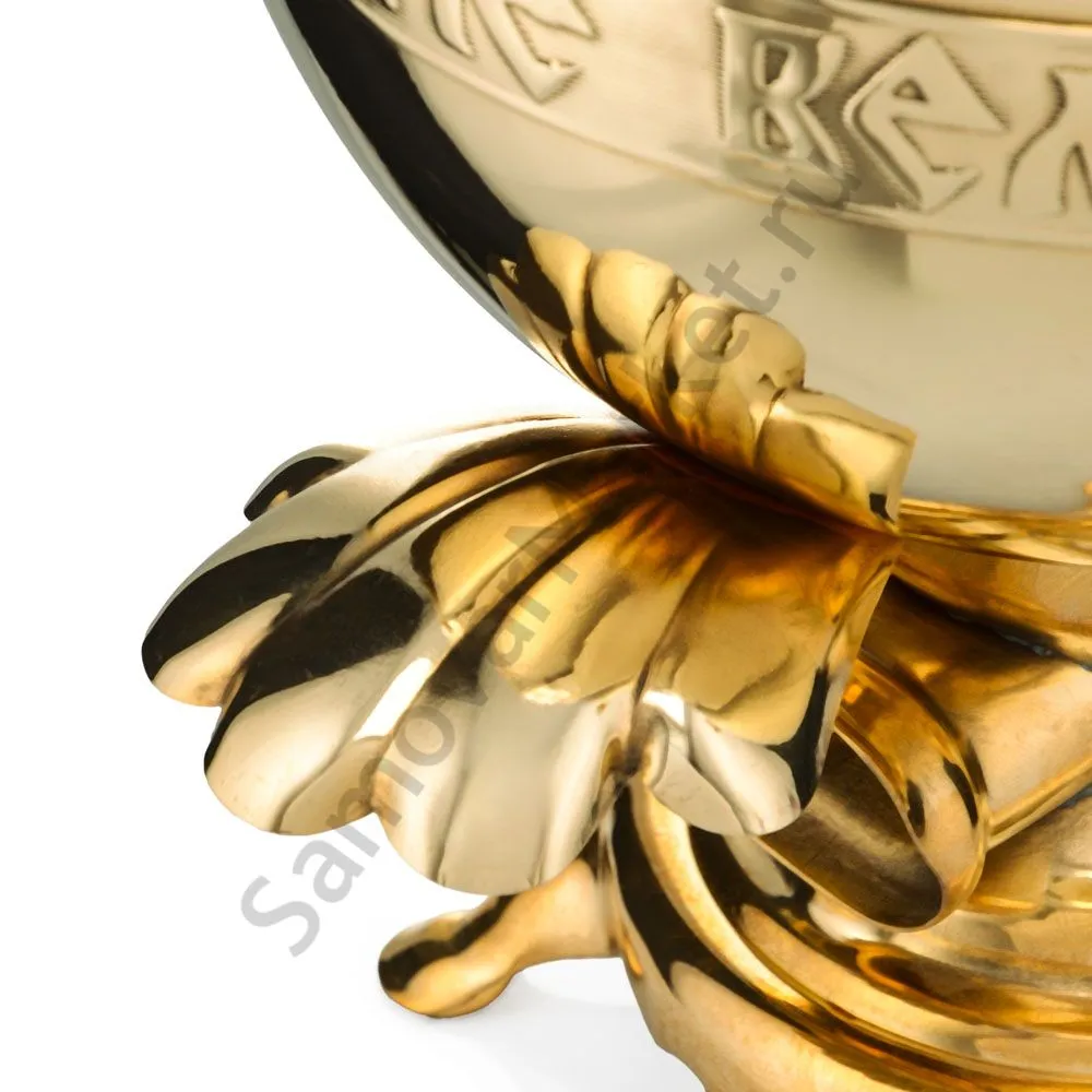 Самовар электрический 3 литра «Золотой петушок», золотой